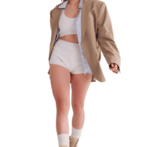 Blusa Jeans Com Babados